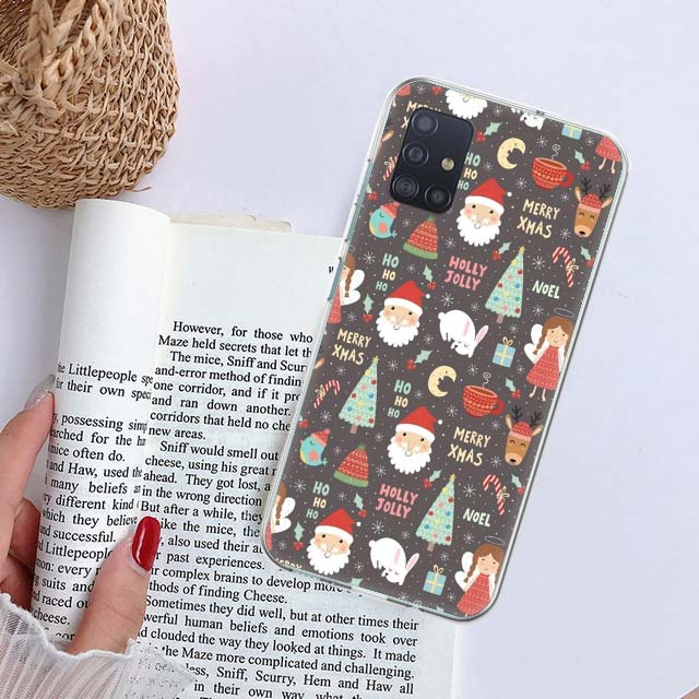 

С Рождеством Санта-Клаус Чехол для телефона Fundas для Samsung Galaxy A12 A22 A32 A42 A52 A72 A02S A51 A50 A41 A31 A21S A20S A40 A30S Samsung A71 4G