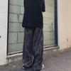 Men's Spring Retro Floral High-Waist Loose Straight Trousers - Trendy Slim Wide-Leg Pants