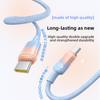 120W 6A USB C Cable for IPhone 16 15 Pro Plus Type C To Type C Fast Charging Cable for Xiaomi Samsung Huawei Gradient Color Wire