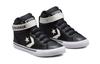Converse Pro Blaze Strap Abrasion Resistant Abrasion Resistant High Top Kids' Skateboarding Shoes Black White 672128C