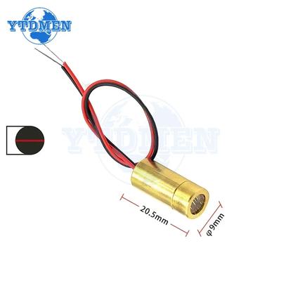 1/3/5 יחידות דיודת לייזר 650nm ראש לייזר 5mW 9 מ"מ 3V נקודה אדומה / קו / צלב ראש נחושת לייזרים מודול דיודה צלבית תעשייתי