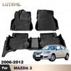Custom TPE Car Floor Mat For MAZDA 3 2006-2012 11 10 09 08 07 Carpet Cover Waterproof Interior Protector Accessories Parts