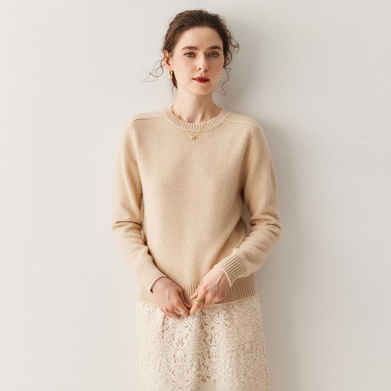 Women's 2025 Autumn/Winter Cloud Soft Cashmere Raglan Sweater, Thick, Loose, Lazy Style