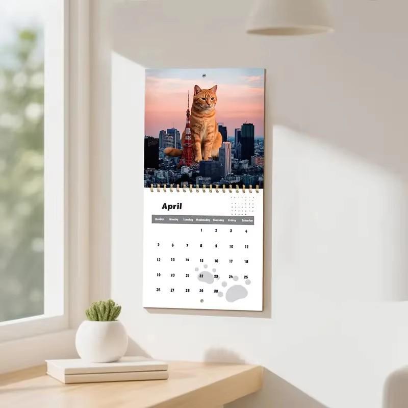 2026 Abstract Magical Cat Wall Calendar