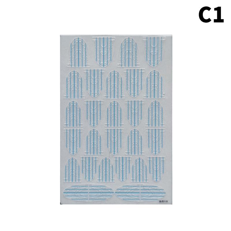 French Manicure Strip Nail Forms Fringe Tip Guides Sticker Diy Wavy Line Nail Art Tips Guides Stickers Stencil Decoration Tool