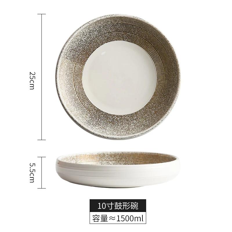 Ceramic Steak Plate Tableware Hotel Restaurant Pasta Dessert Main Dish Nordic Home Kitchen