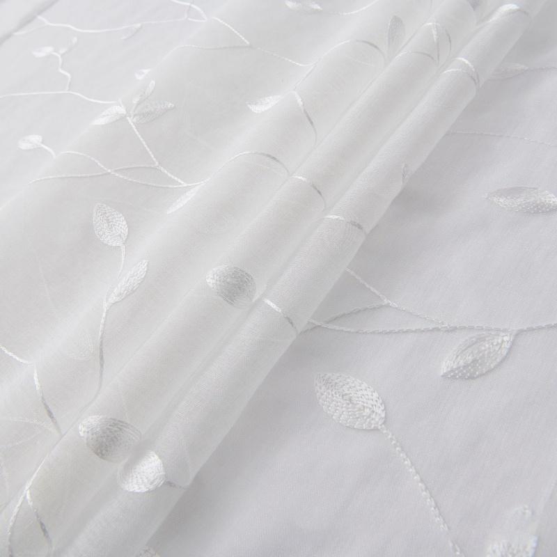 Tende Trasparenti con Stampa Floreale - Foulard in Voile Filtrante per Balcone, Finestra a Baia, Soggiorno, Divisorio e Privacy