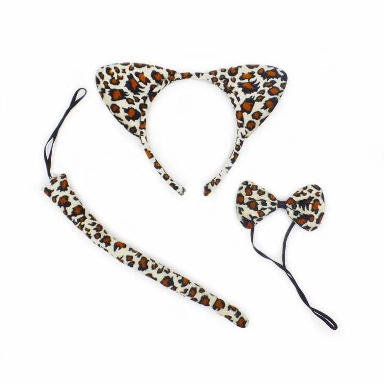 Set di animali per bambini da 3 pezzi con orecchie e coda Set di fasce per accessori per costumi Costume di Natale di Halloween