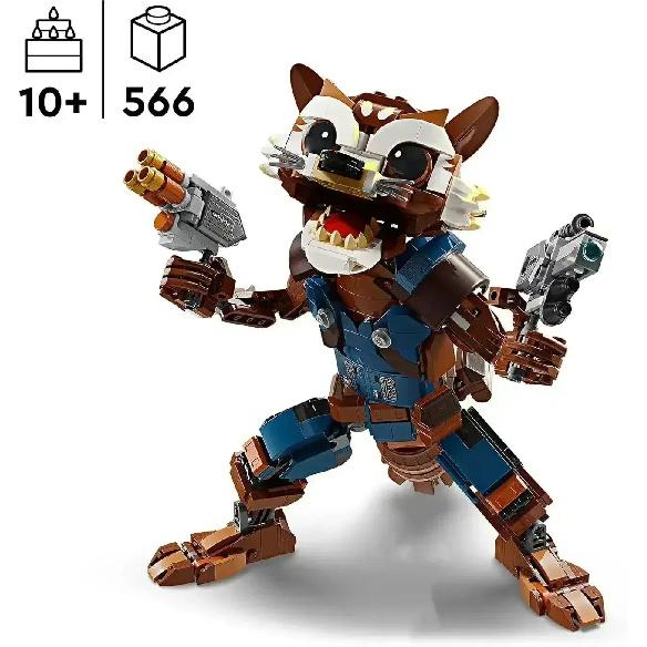 Hot Toys Marvel Superhero Rocket Baby Groot Tree Figure Constructor Rocket Model Building Block Brick Compatible 76282 Gift Kids NO BOX