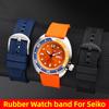 20mm 22mm Premium-Grade Fluororubber Watch Strap For Seiko IWC Rolex Casio Waffle Strap Universal Men Diver Sports Watch Band