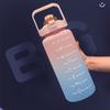 2 Liters Water Bottle Large Capacity Motivational Drinking Bottle Outdoor Sports Water Bottle with Time Marker Cute Plastic Cups