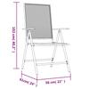 3 Piece Garden Dining Set Anthracite Steel