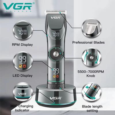 High-quality Men's Electric Hair Clippers with Digital Display and Variable Speed Electric Hair Clippers for Shaving and High-power Hair Clippers
