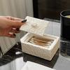 Large Capacity Cotton Swab Jar Ceramic Toothpick Holder Jewelry Storage Box  for Living Room