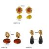 Geometric Resin Earrings For Women With Stainless Steel Design Trendy Jewelry