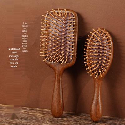 Golden Sandalwood Scalp Meridian Massage & Hair Smoothing Comb for Girls