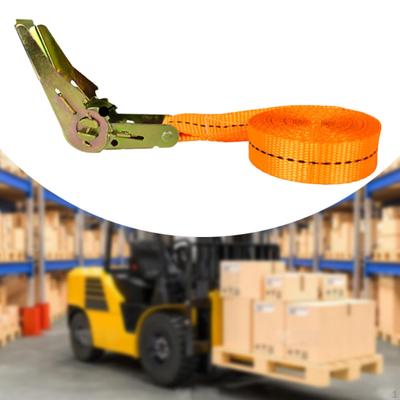 Ratchet Tie Down Strap Cargo Multifunctional Heavy Duty Sturdy No Hook 2.5cm Wide for ATV