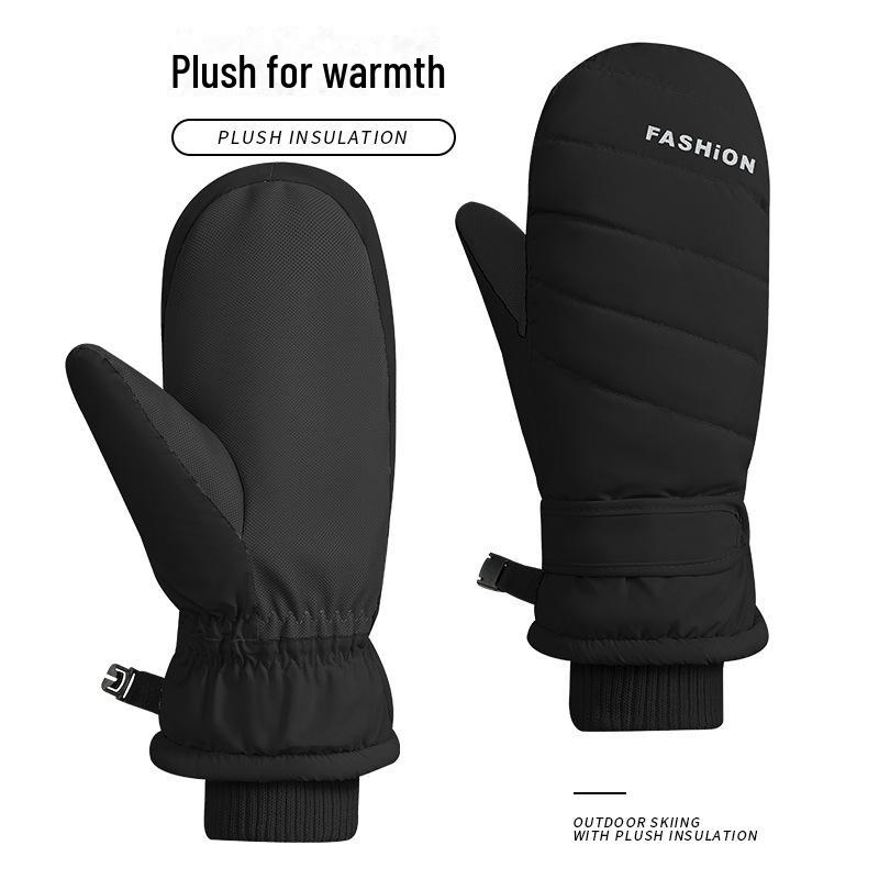 Dámské nepromokavé zimní lyžařské rukavice - Kompatibilní s dotykovou obrazovkou, Silné a hřejivé pro lyžování na jedné/dvou deskách a cyklistiku.