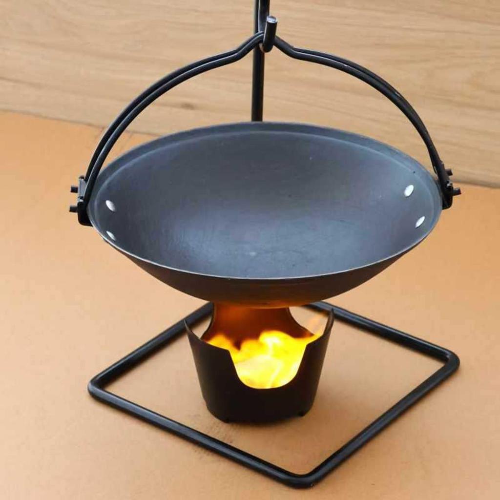 Camping Cooking Pot for Hanging, Compact, Suitable Boiling Water, Easy to Clean, Ideal