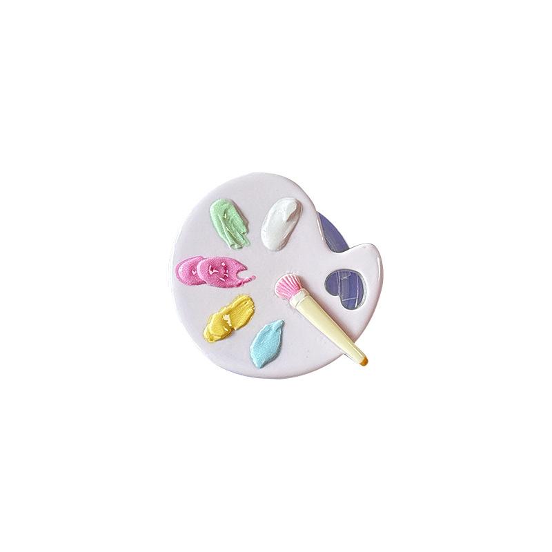 Mini Paint Palette Paste Magnetic Desktop Mobile Phone Airbag Holder Telescopic Dopamine Decoration Girl Ring