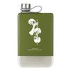 Silver Green Black White Whiskey Flask - Portable, Food Grade 304 Stainless Steel