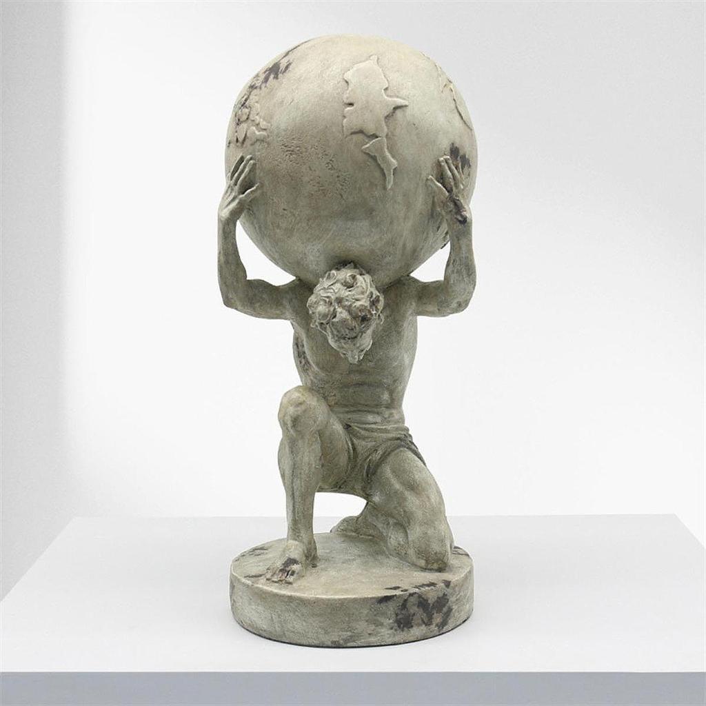 Soška Titan Figurka Starověký Artefakt Ozdoba Sisyfova Socha Socha Zlatá Socha Řeckého Titána Socha Bohů Dekor