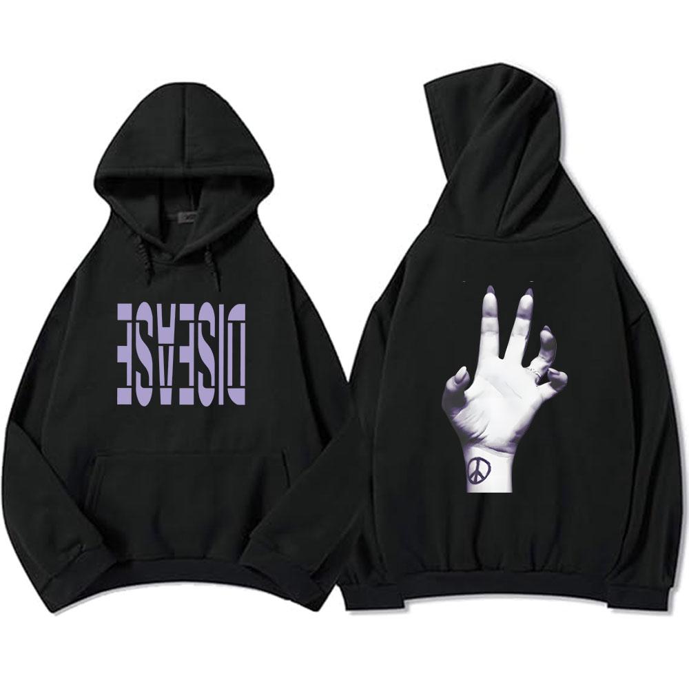 Men Hoodies Single Disease Lady Gaga Sweatshirts Single Graphic Winter Long Sleeve Sudadera Pocket Long Sleeve Hoody