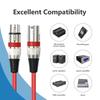 5-10Pcs XLR Male To Female Mic Cable Multi Colored XLR Male To Female Microphone AUX Cord for Mic Mixer Recording Studio Podcast