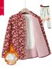 Grandma's Winter Floral Cotton Jacket with Velvet Lining - Warm, Thickened, Small Size for Elderly Women