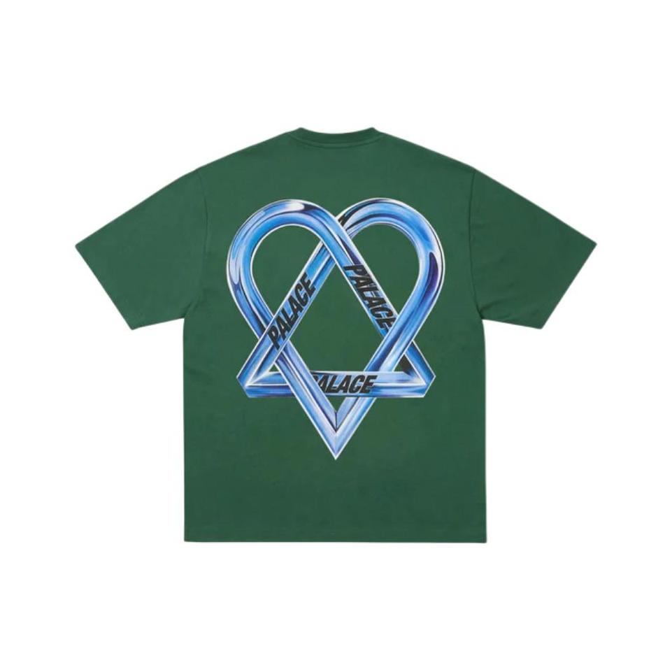 Palace Tri-Gram T-Shirt Green Unisex Tops P29TS098