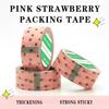 1 Roll Pink Strawberry Floral Packing Tape,Clear Shipping Tape for Boxing, Moving, Mailing, Gift Wrapping, Arts and Crafts