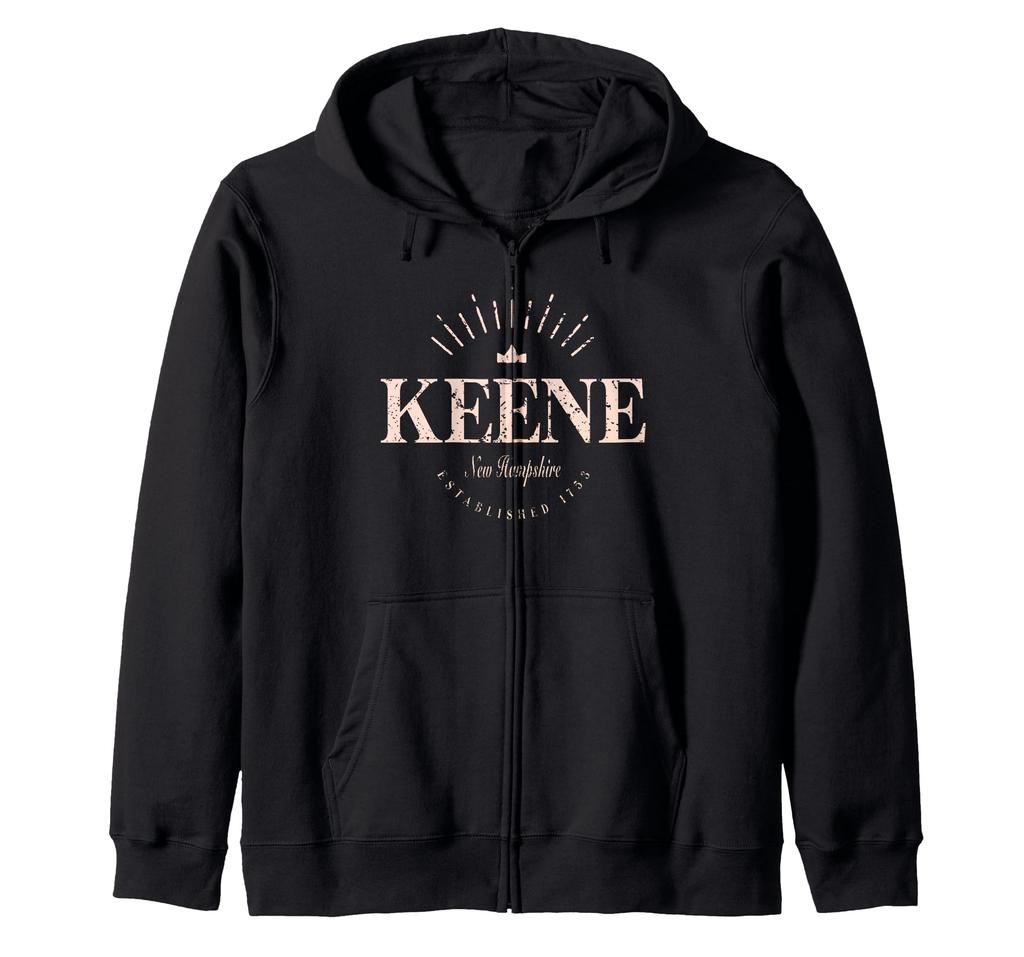 Keene New Hampshire Modern - Keene NH Zip Hoodie