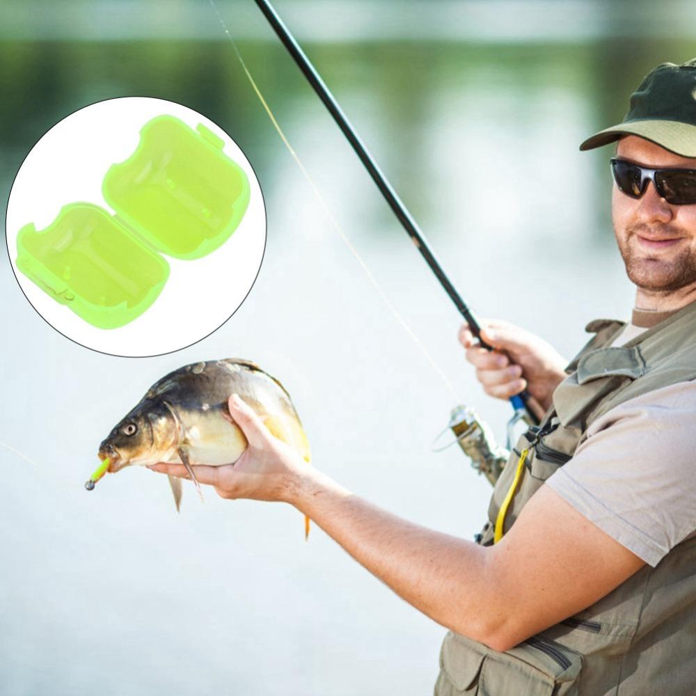 50 Pcs Clamshell Fishing Hook Box Plastic Hook Cover Case Squid Lure Hook Case  Outdoor Fishing