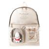 Sanrio Characters Daypack, 41cm High X 28cm Wide X 14cm Deep, Polyester Check Pattern, with Stuffed Animals, 17L Capacity (Pochacco)