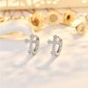 New Cross Full Diamond Earbuds Micro-set Zircon Earrings Simple and Versatile Earrings