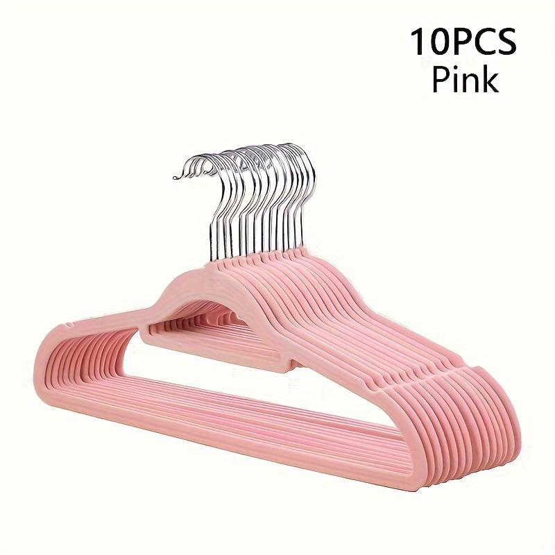 10PCS Premium Velvet Hangers - Non-Slip Flocked Felt Hangers for Suits, Shirts & Closet Space Saving