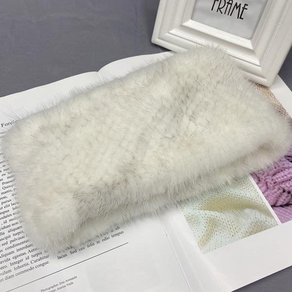 Natural Mink Fur Neck Warmer Elastic Women Winter Warm Headband Female Genuine Mink Fur Ring Scarf