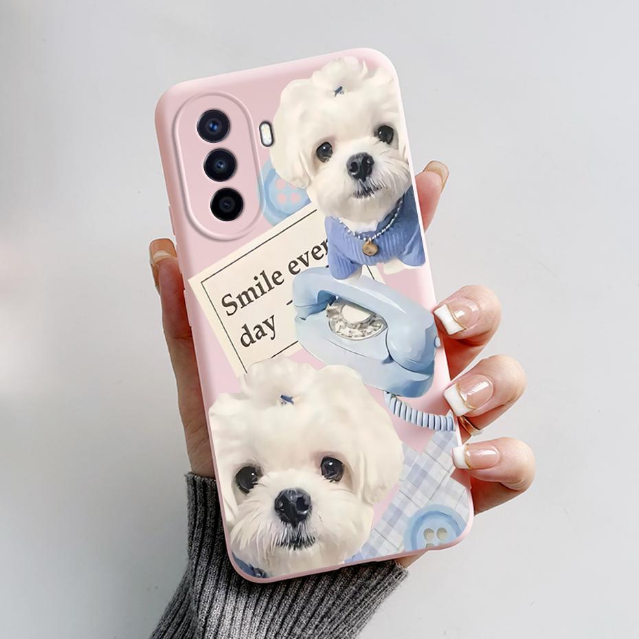 Silikon-Rückseite mit niedlichem Panda-Hasenmotiv für Huawei NOVA Y70 (6,75 Zoll).