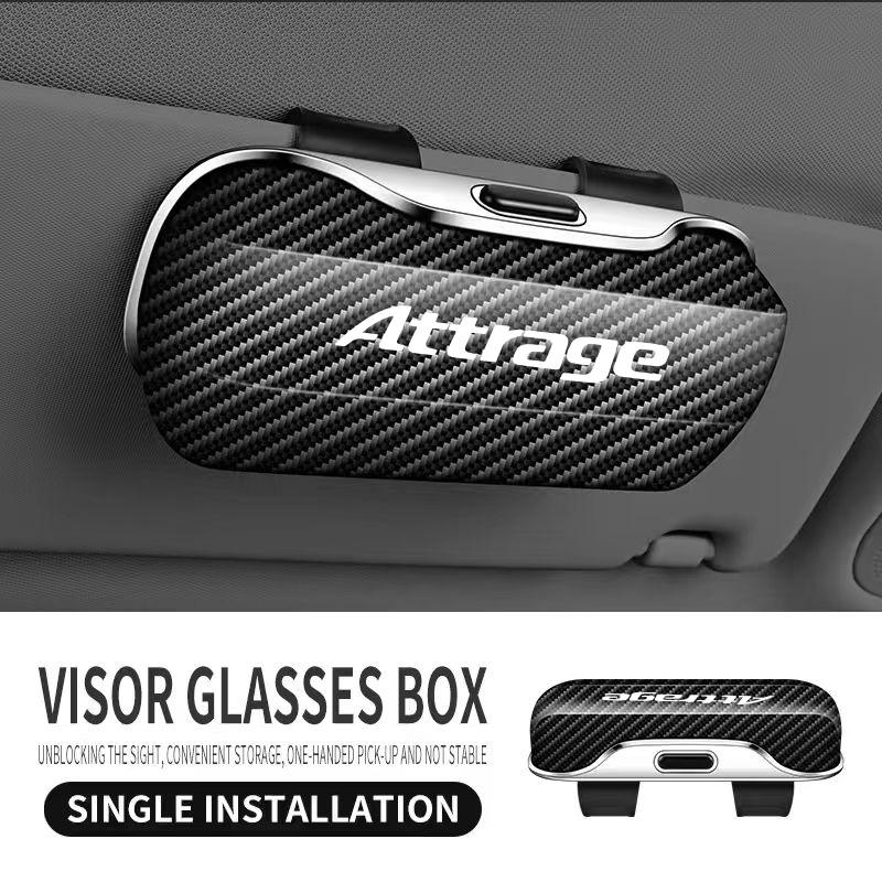 Car Visor Glasses Holder Magnetic Sunglasses Storage Box For Mitsubishi Lancer ASX Pajero Mirage Attrage Xpander Outlander