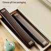 Black Rosewood Calligraphy Paperweight & Ruler Gift Set - Four Treasures for Beginner Study