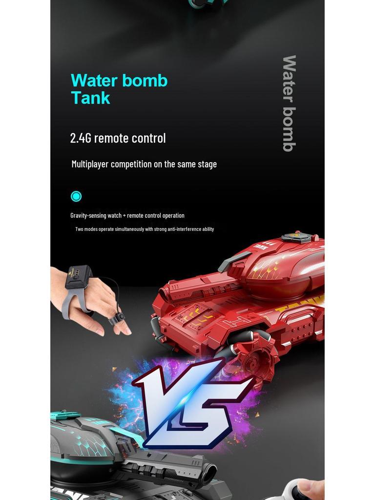 Remote Control Off-road Tank with Gesture Sensing & Water Bomb Launch