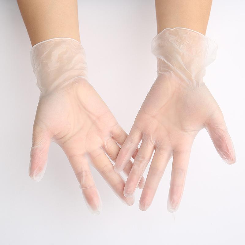 Thickened Waterproof Disposable PVC Gloves, 100 Pcs, Smooth Anti-Slip Surface, Wear-Resistant Disposable PVC Gloves XL