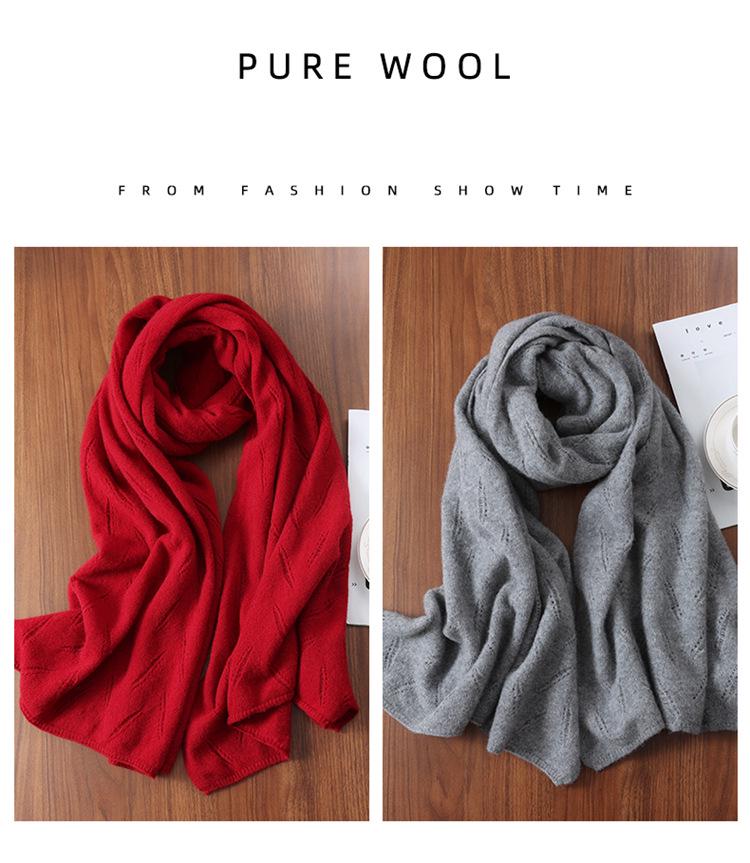 Soft Cashmere Wool Scarf: Cozy, Versatile, Solid Color Shawl