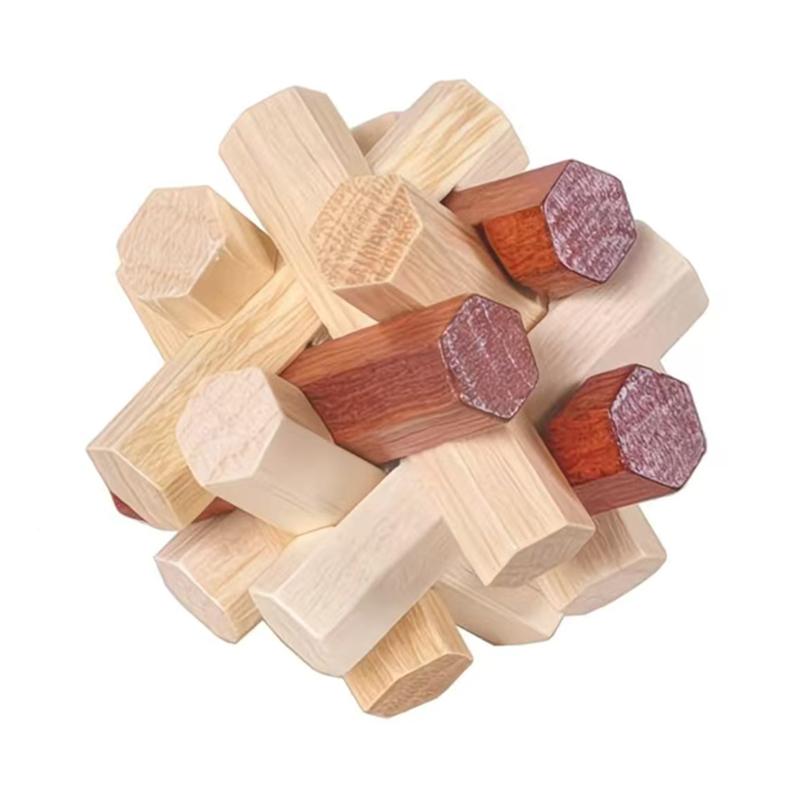 Wooden Knot Difficult Brain Teaser Puzzles for Adults And Kids Unlock Interlocking Toys IQ Challenge Edcuational Gifts