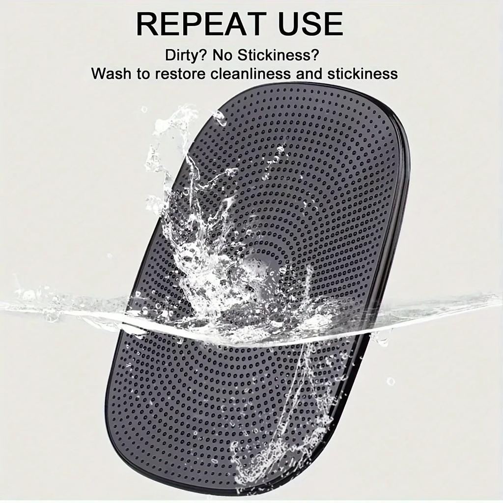 1 Stück Auto Anti-Rutsch-Matte Magisches Anti-Rutsch-Pad Armaturenbrett Klebriges Armaturenbrett Selbstklebendes Handy Handyhalter Schwarzes Silikon