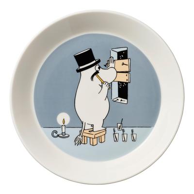Moomin by ARABIA 19cm Classic Moominpappa Gray 1066913 [Officially Imported] Plate, Arabia,