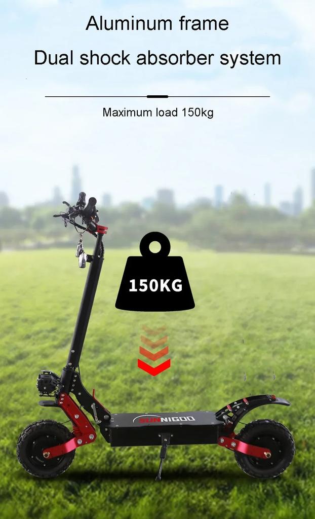 Hulajnoga elektryczna EU 2025 X7 z podwójnym silnikiem 3600W 48V 21AH Maksymalna prędkość 65-70KM/H Maksymalny zasięg 60KM 11-calowe duże koła Hulajnoga elektryczna terenowa