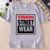 Unisex Unisex Vision Street Wear TShirt Letter Printed Short Sleeve TShirts Causal Round Neck Cotton Short Sleeve Tshirts