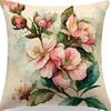 American Retro Linen Peach Leather Velvet Pillow Case Living Room Sofa Office Car Cushion