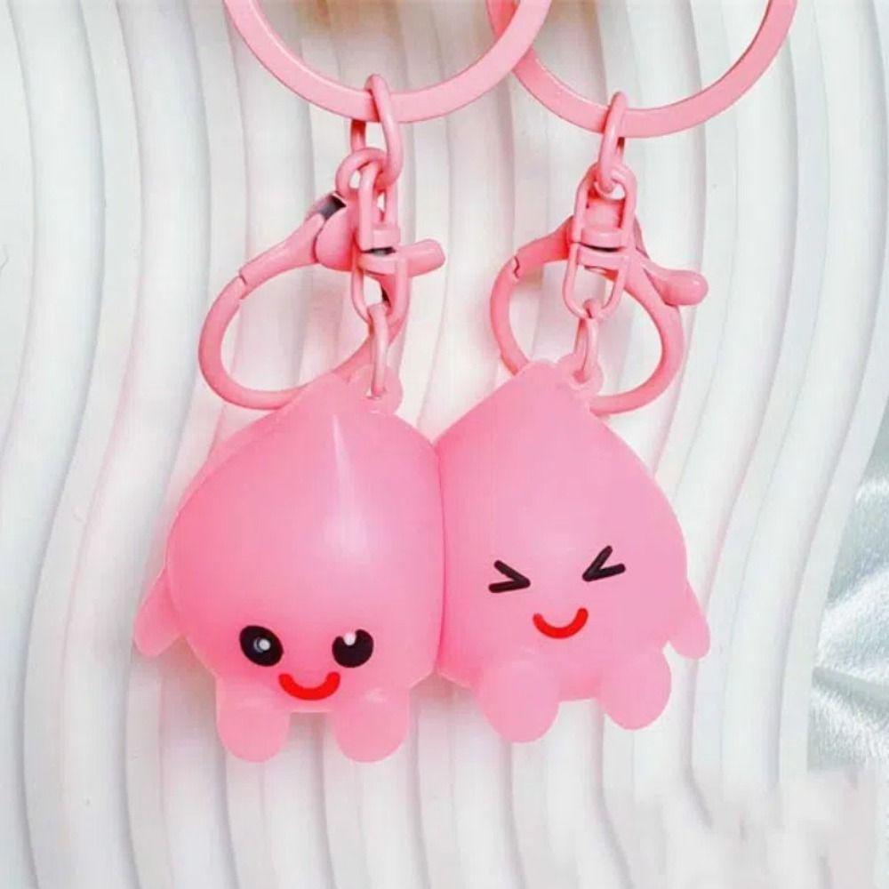 2pcs/set Luminous Doll Little Burning Man Keychain Pendant Cartoon Couple Pendants Gifts